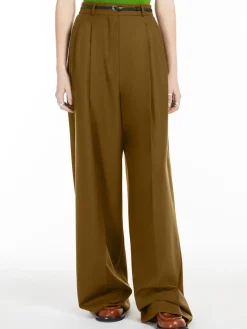 Oversized stretch wool trousers