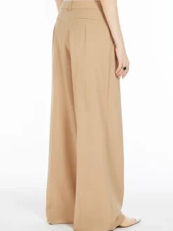 Oversized stretch wool trousers