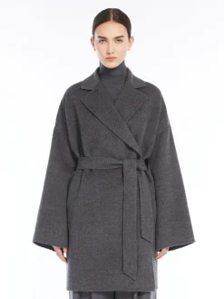 Oversized wool and alpaca coat