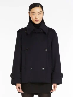 Oversized wool and cashmere trench coat