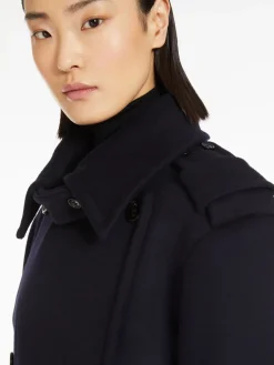 Oversized wool and cashmere trench coat