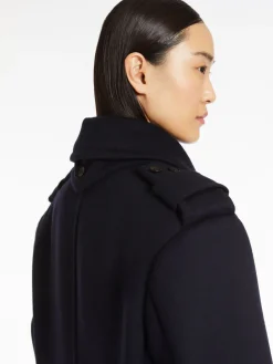 Oversized wool and cashmere trench coat