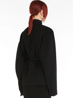 Oversized wool bomber jacket