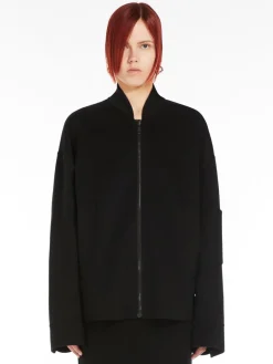 Oversized wool bomber jacket