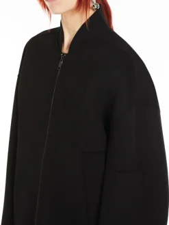 Oversized wool bomber jacket