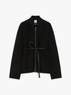 Oversized wool bomber jacket