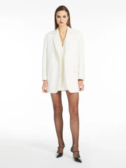 Oversized wool crêpe blazer