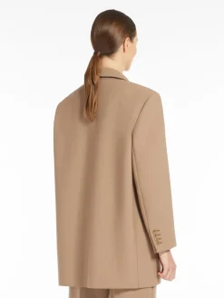 Oversized wool crêpe blazer