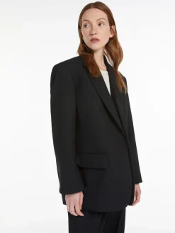 Oversized wool-blend blazer