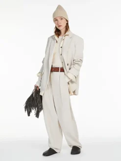 Oversized wool-blend blazer