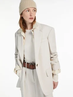 Oversized wool-blend blazer