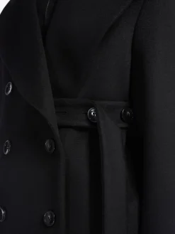 Oversized wool-blend pea coat