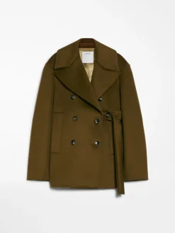 Oversized wool-blend pea coat