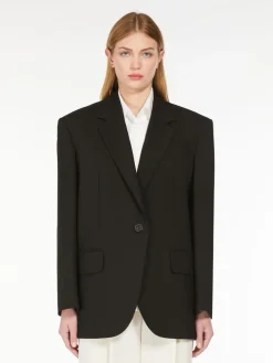 Oversized woollen cloth blazer