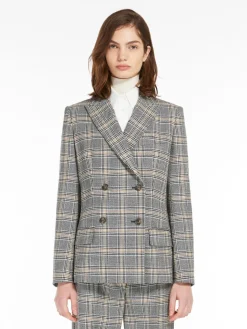 Patterned wool blazer