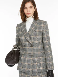 Patterned wool blazer