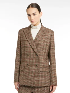Patterned wool blazer