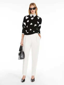 Patterned wool yarn jumper