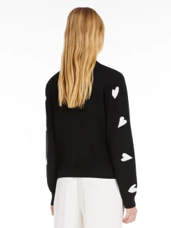 Patterned wool yarn jumper
