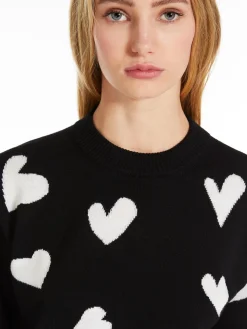 Patterned wool yarn jumper