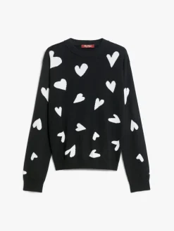 Patterned wool yarn jumper