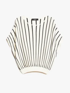 Pleated stretch viscose sweater