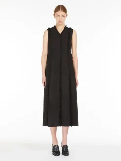 Poplin dress with frills