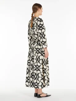 Printed cotton shirt dress