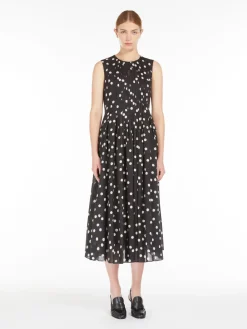 Printed cotton voile dress