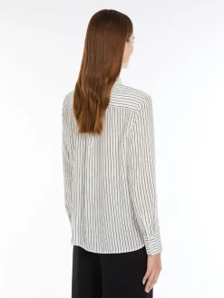 Printed crepe de chine shirt