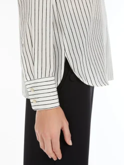 Printed crepe de chine shirt