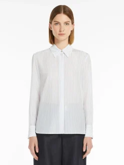 Printed crepe de chine shirt