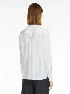 Printed crepe de chine shirt