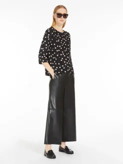 Printed crêpe de chine blouse