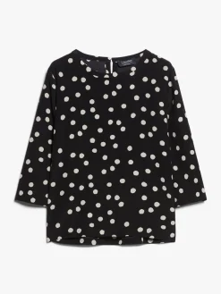 Printed crêpe de chine blouse