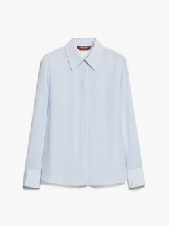 Printed crêpe de chine shirt