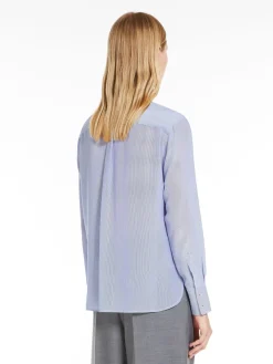 Printed crêpe de chine shirt