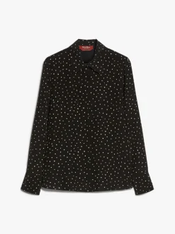 Printed crêpe de chine shirt