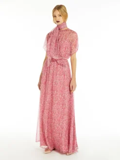 Printed georgette flared dress