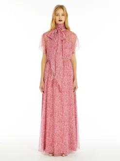 Printed georgette flared dress