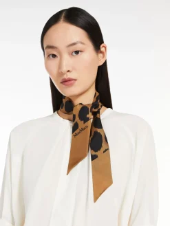 Printed silk bandeau