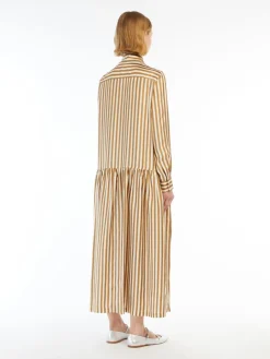 Printed silk caftan dress