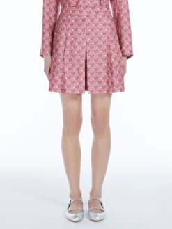 Printed silk culottes