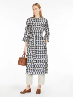 Printed silk dress