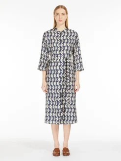 Printed silk dress