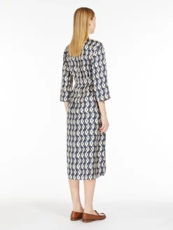 Printed silk dress