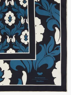 Printed silk maxi pocket square