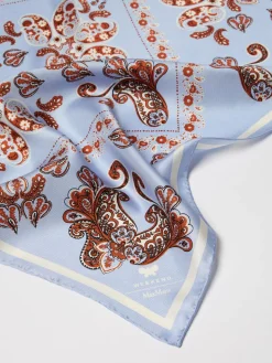 Printed silk maxi pocket square