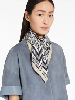 Printed silk scarf