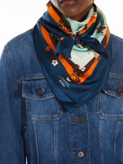 Printed silk scarf